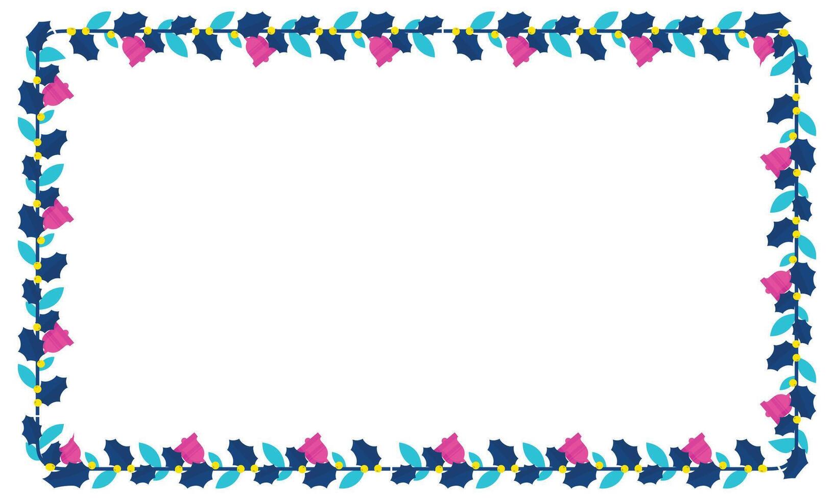 Frame template for christmas season celebration, christmas wreath concept vector