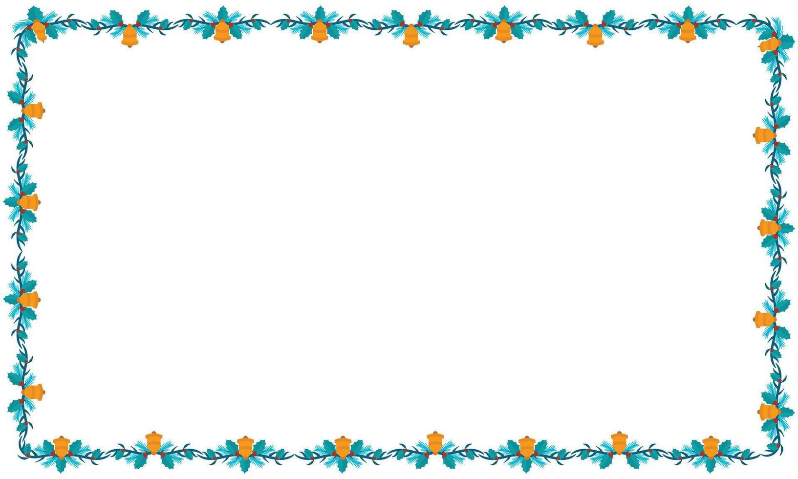 Frame template for christmas season celebration, christmas wreath concept vector