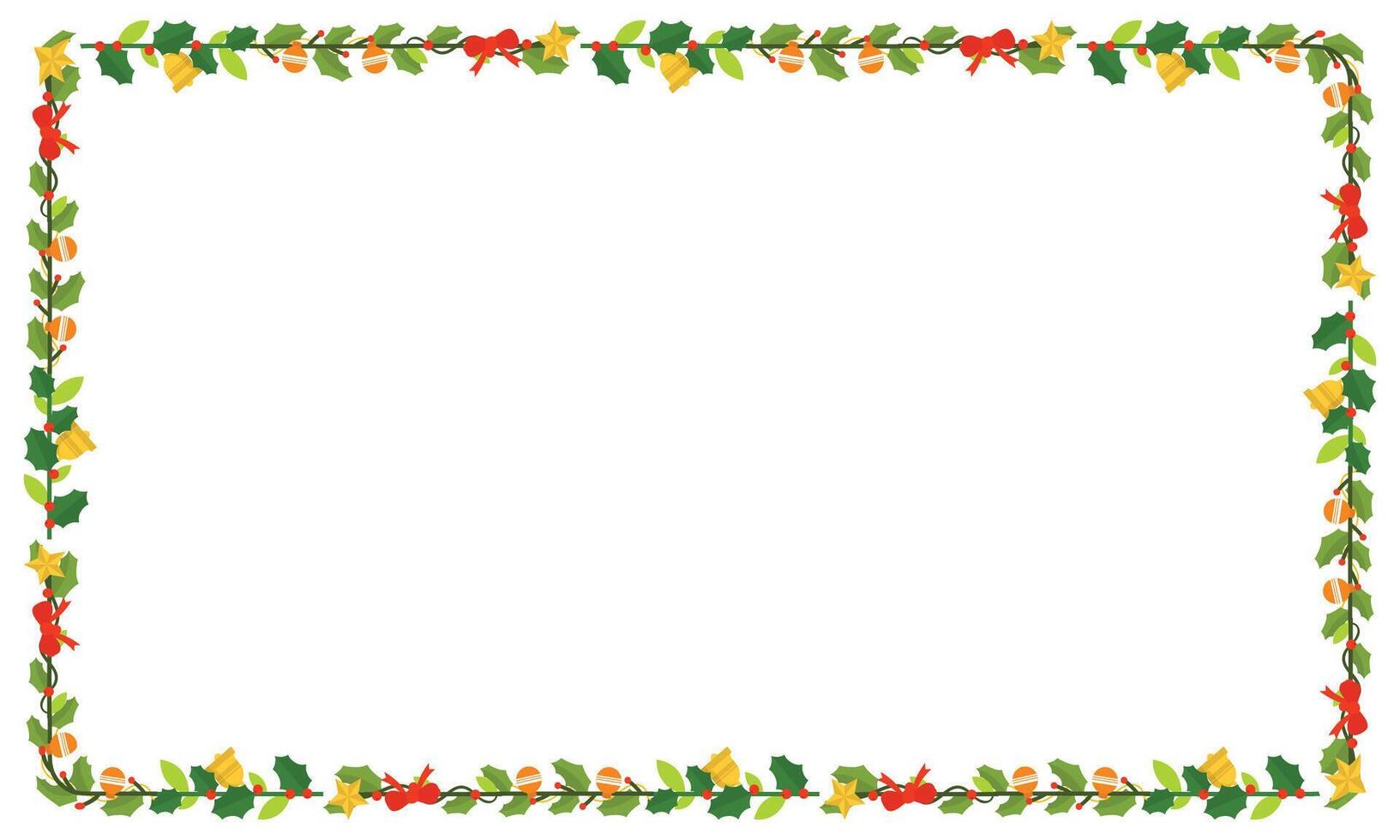 Frame template for christmas season celebration, christmas wreath concept vector