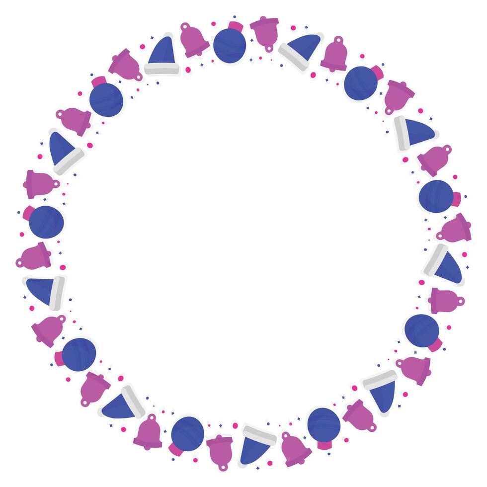 Frame template for christmas season celebration, christmas wreath concept vector