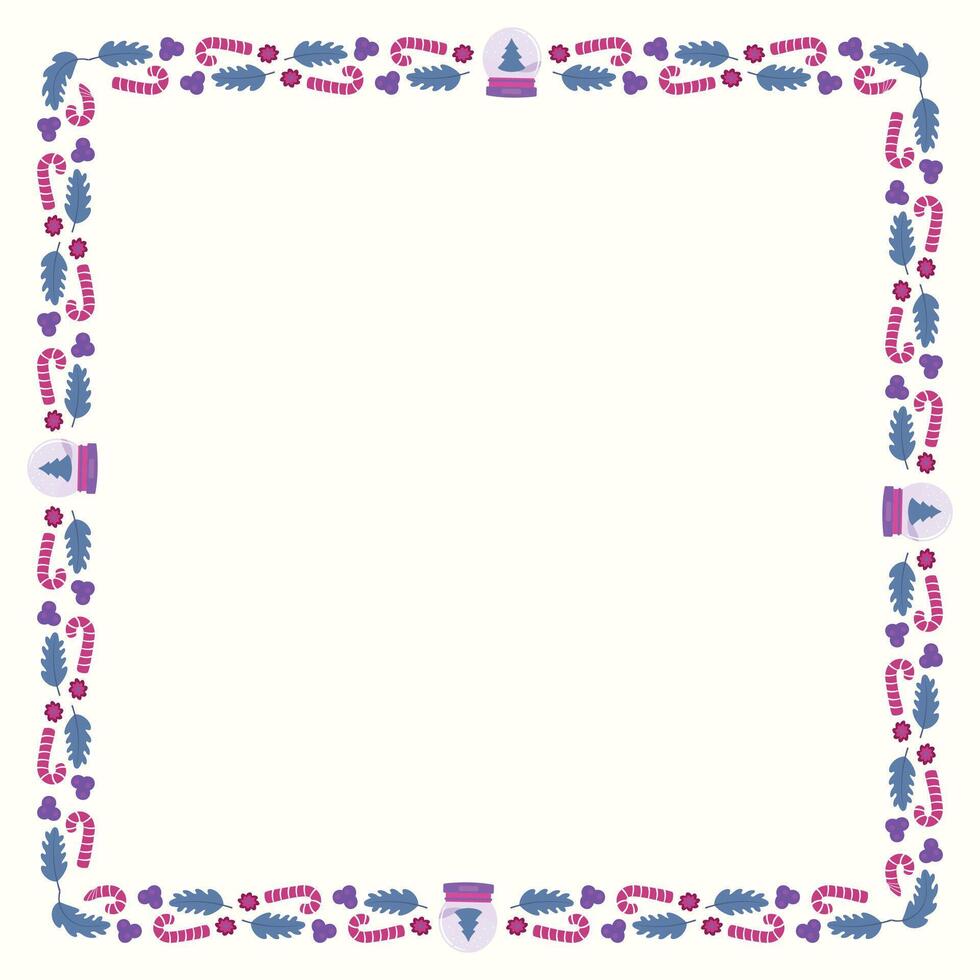 Frame template for christmas season celebration, christmas wreath concept vector