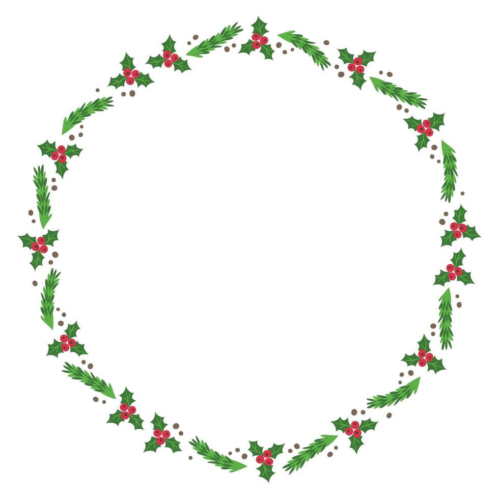 Frame template for christmas season celebration christmas wreath concept vector