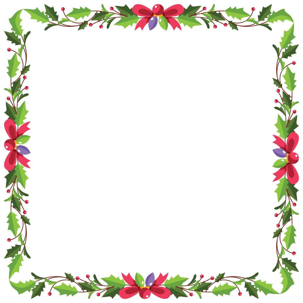 Frame template for christmas season celebration christmas wreath concept vector