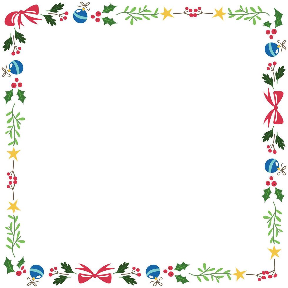 Frame template for christmas season celebration christmas wreath concept vector