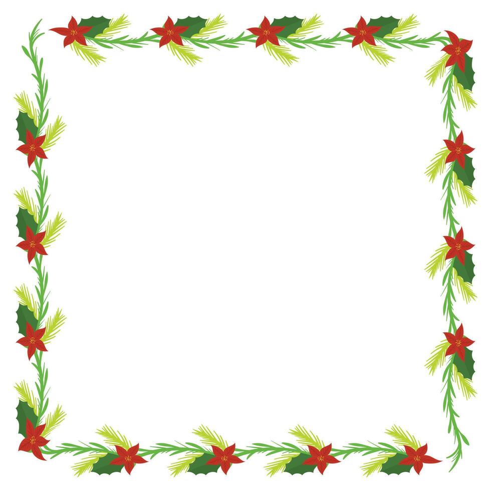 Frame template for christmas season celebration christmas wreath concept vector