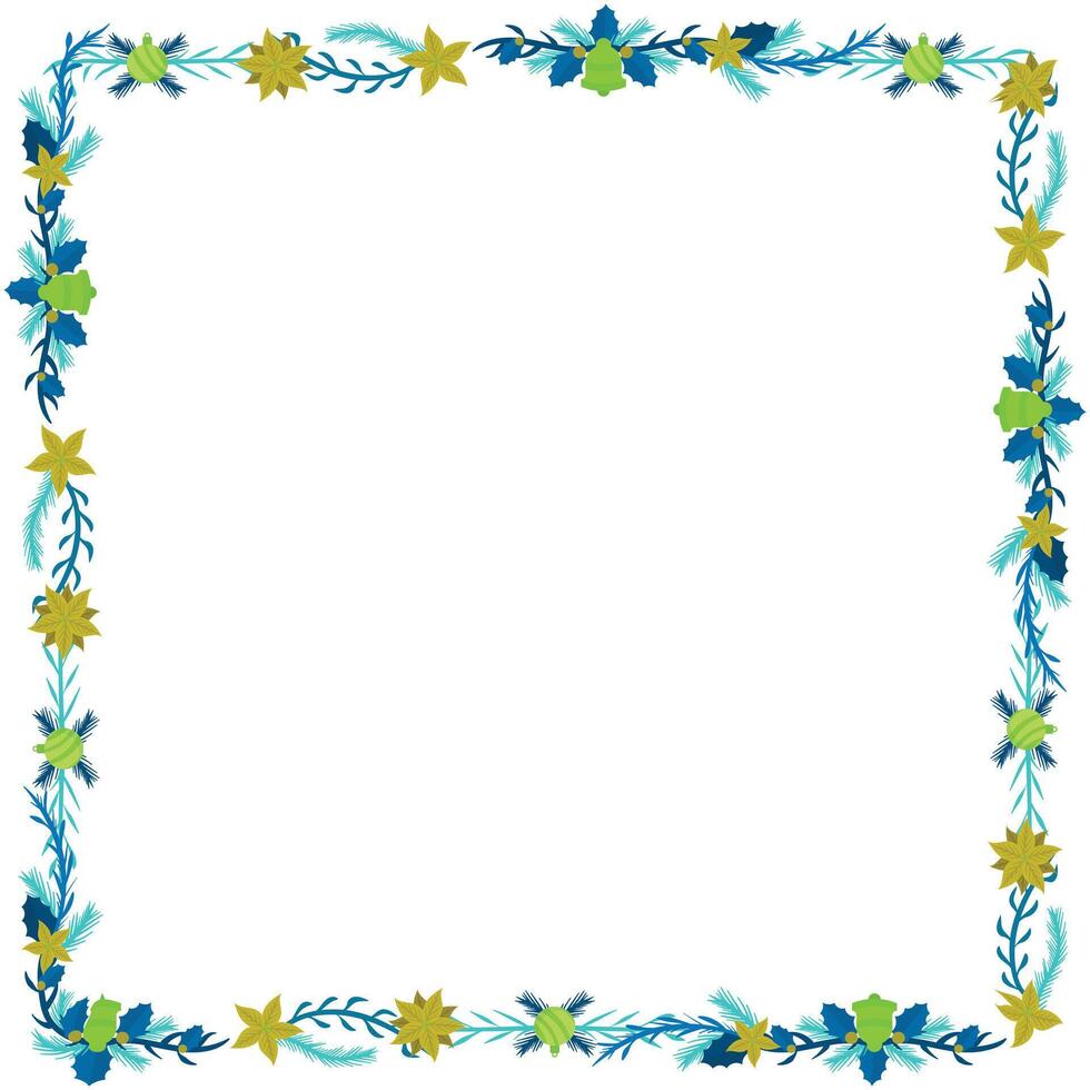 Frame template for christmas season celebration christmas wreath concept vector