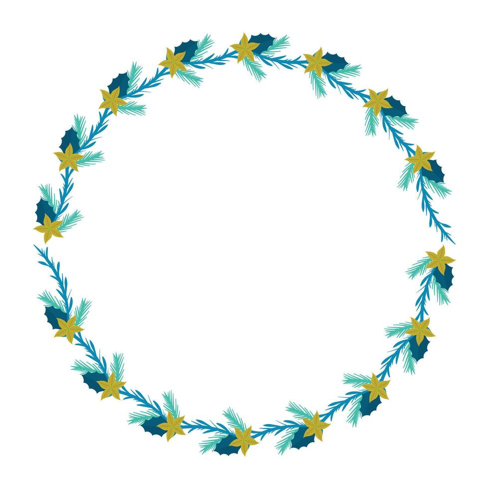 Frame template for christmas season celebration christmas wreath concept vector