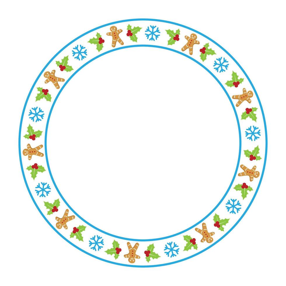 Frame template for christmas season celebration christmas wreath concept vector