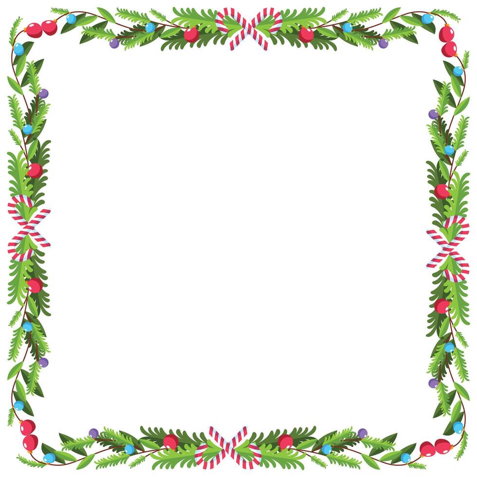 Frame template for christmas season celebration christmas wreath concept vector