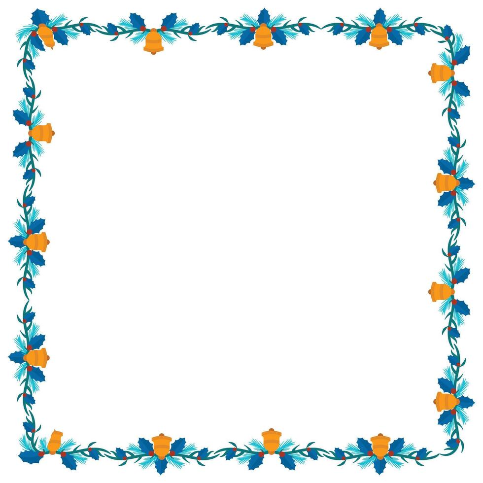 Frame template for christmas season celebration christmas wreath concept vector