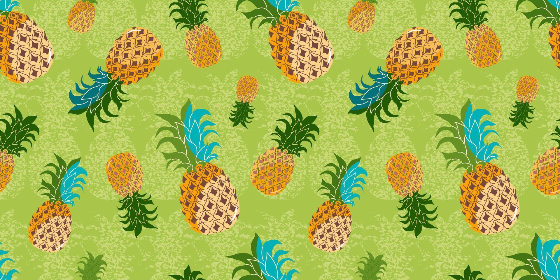 Seamless pattern with pineapple. vector