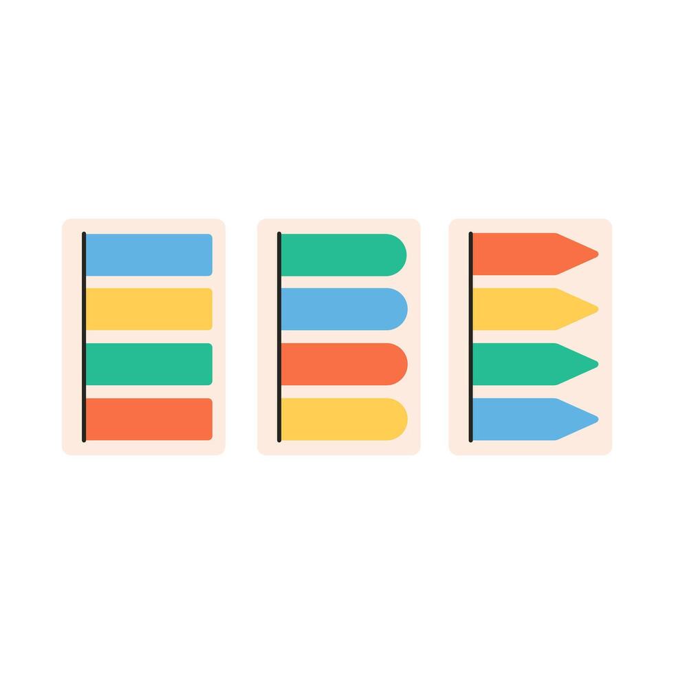 Sticky stickers for messages and notes vector