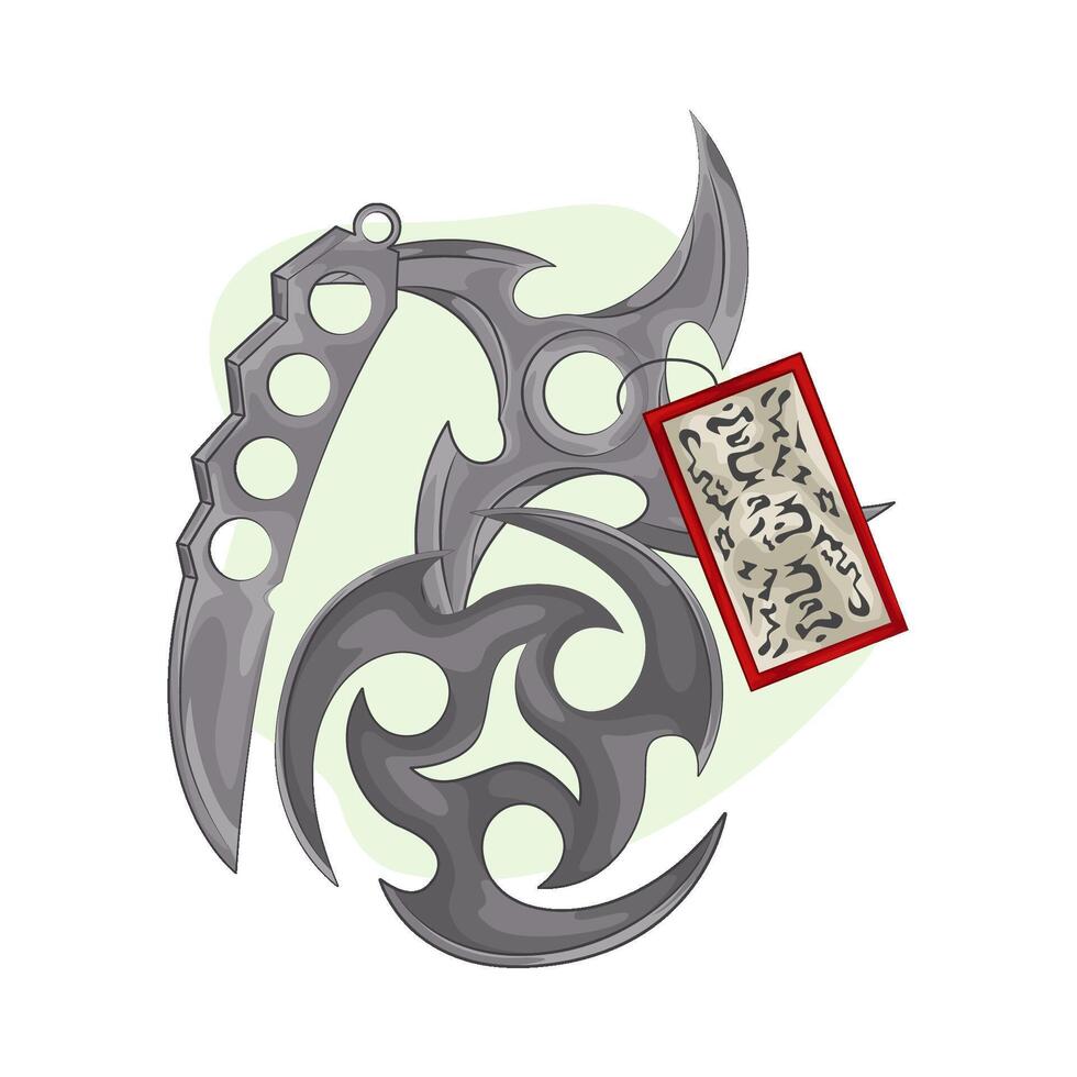 Illustration of shuriken vector