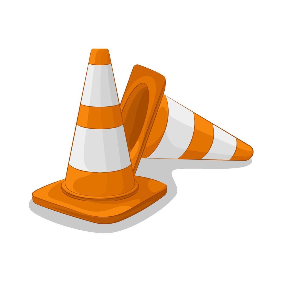 Illustration of traffic cone vector