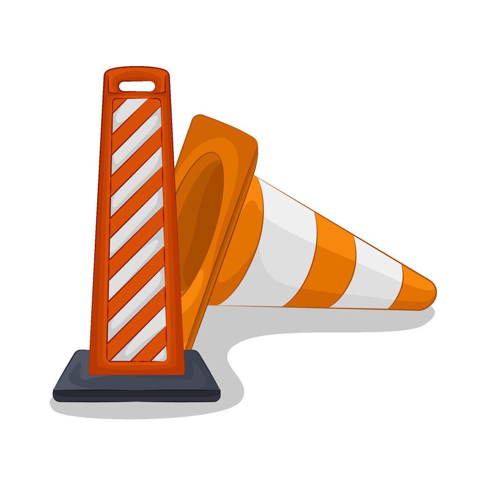 Illustration of traffic cone vector