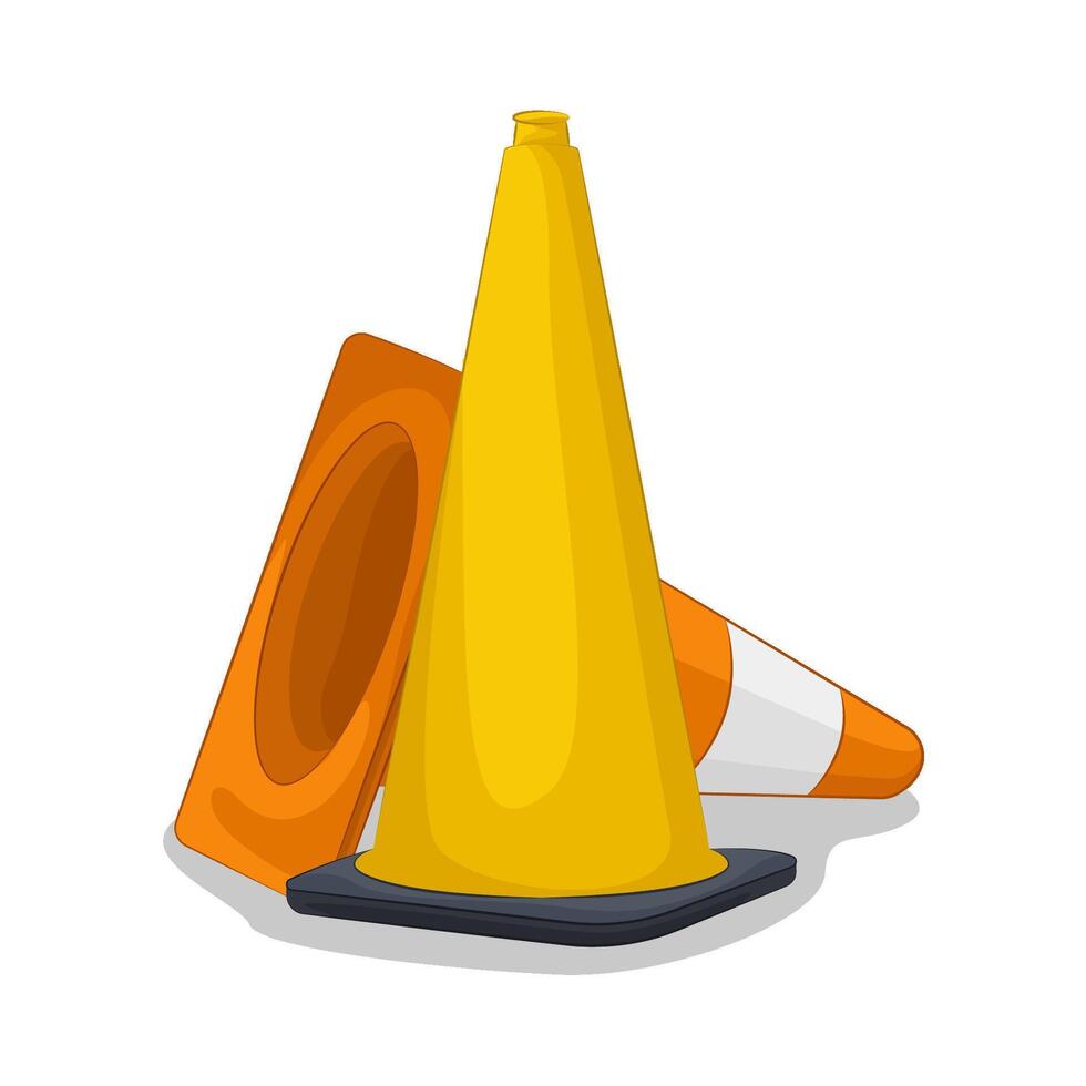 Illustration of traffic cone vector