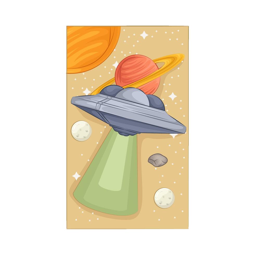 Illustration of UFO vector