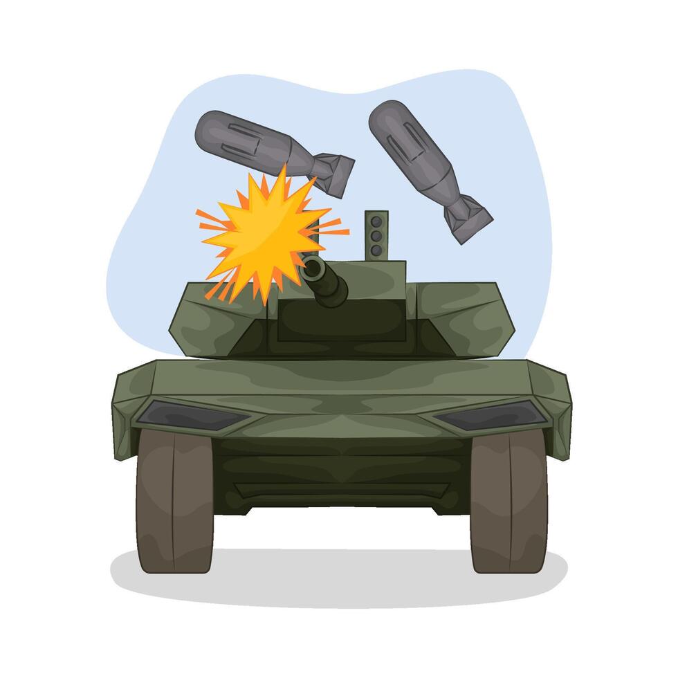 Illustration of tank vector