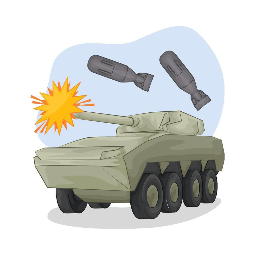 Illustration of tank vector