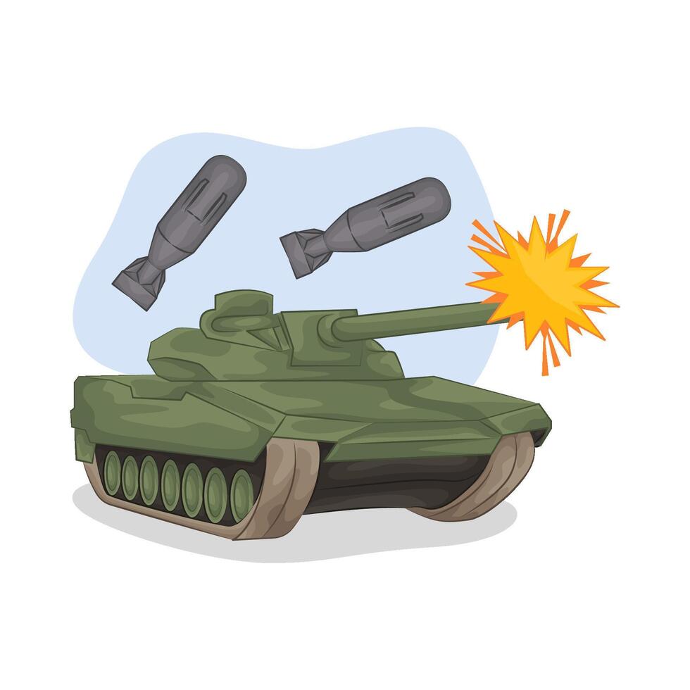 Illustration of tank vector