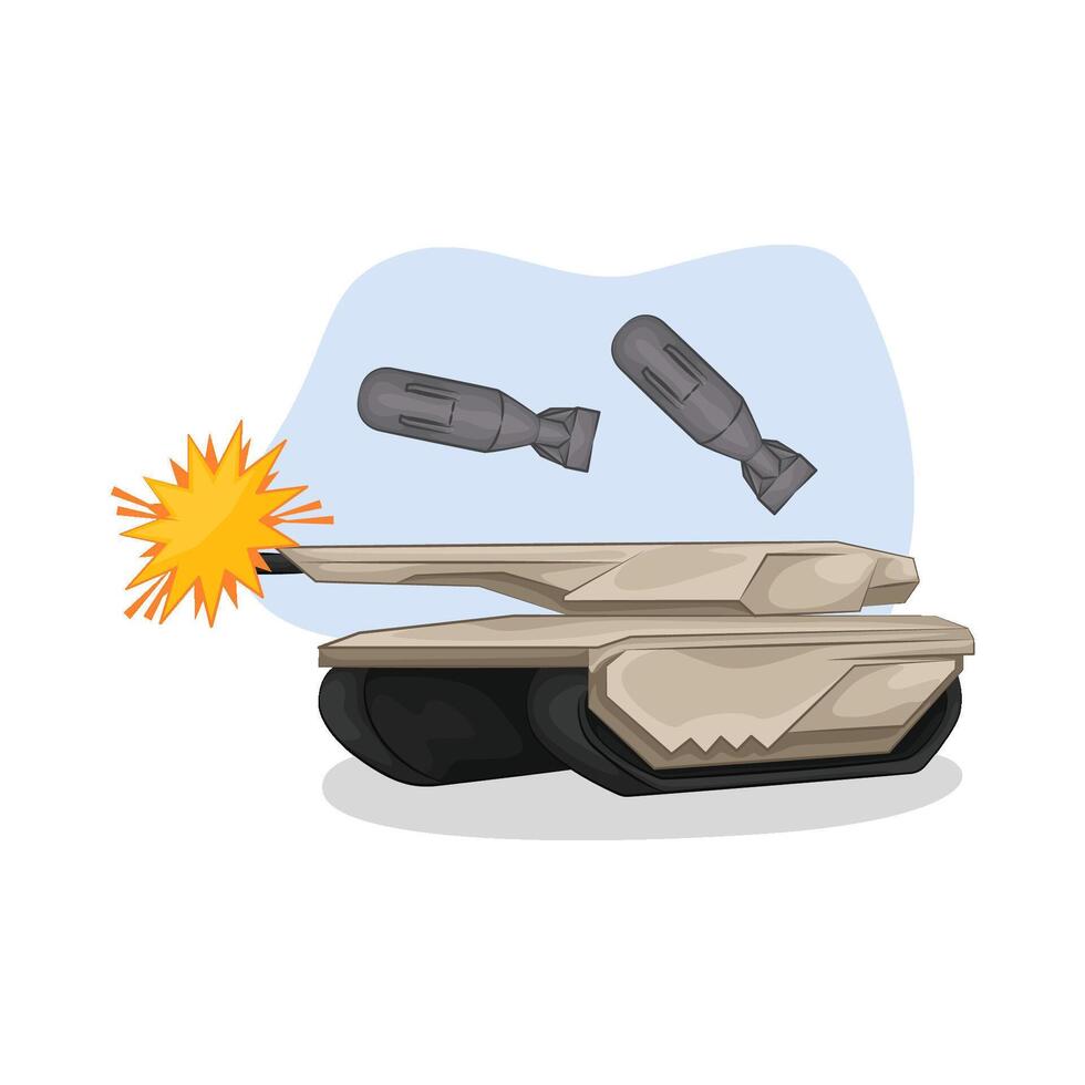 Illustration of tank vector