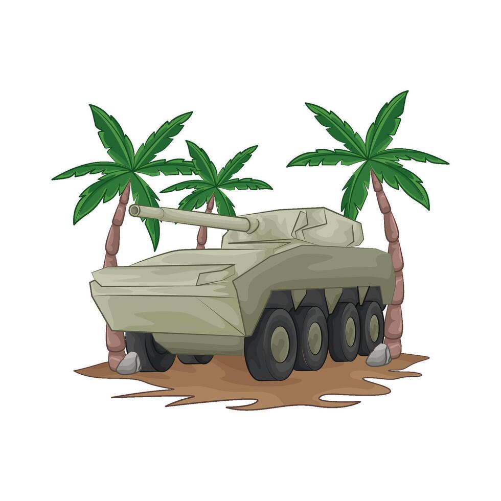 Illustration of tank vector