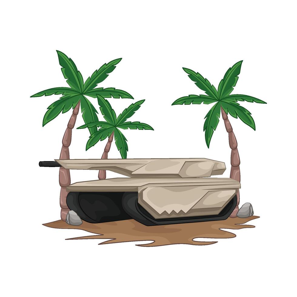 Illustration of tank vector