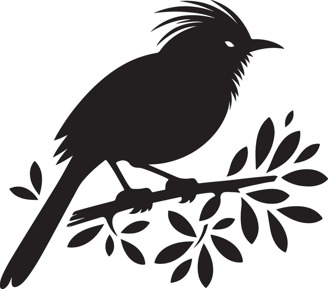 Black artwork illustration of a flying robin bird silhouette, capturing the graceful motion and elegance of this avian in a simple yet striking design. vector