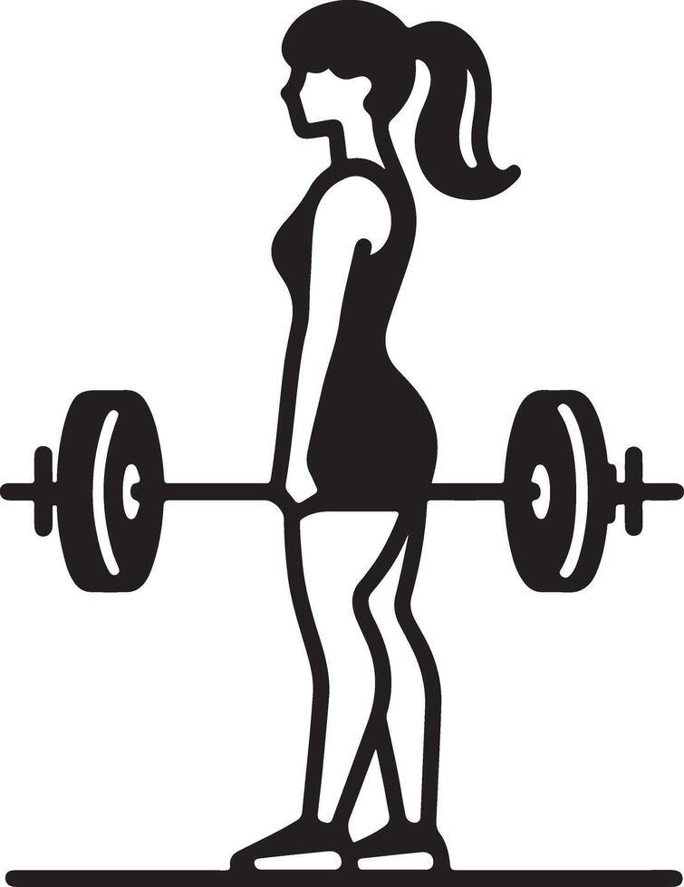 silhouette illustration of different male and female athletes which are working out vector