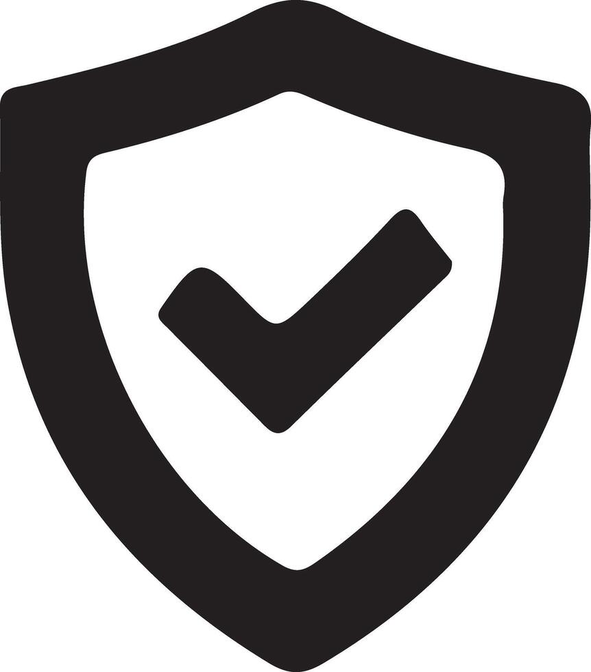 Lock icon, black isolated on white background, illustration. vector