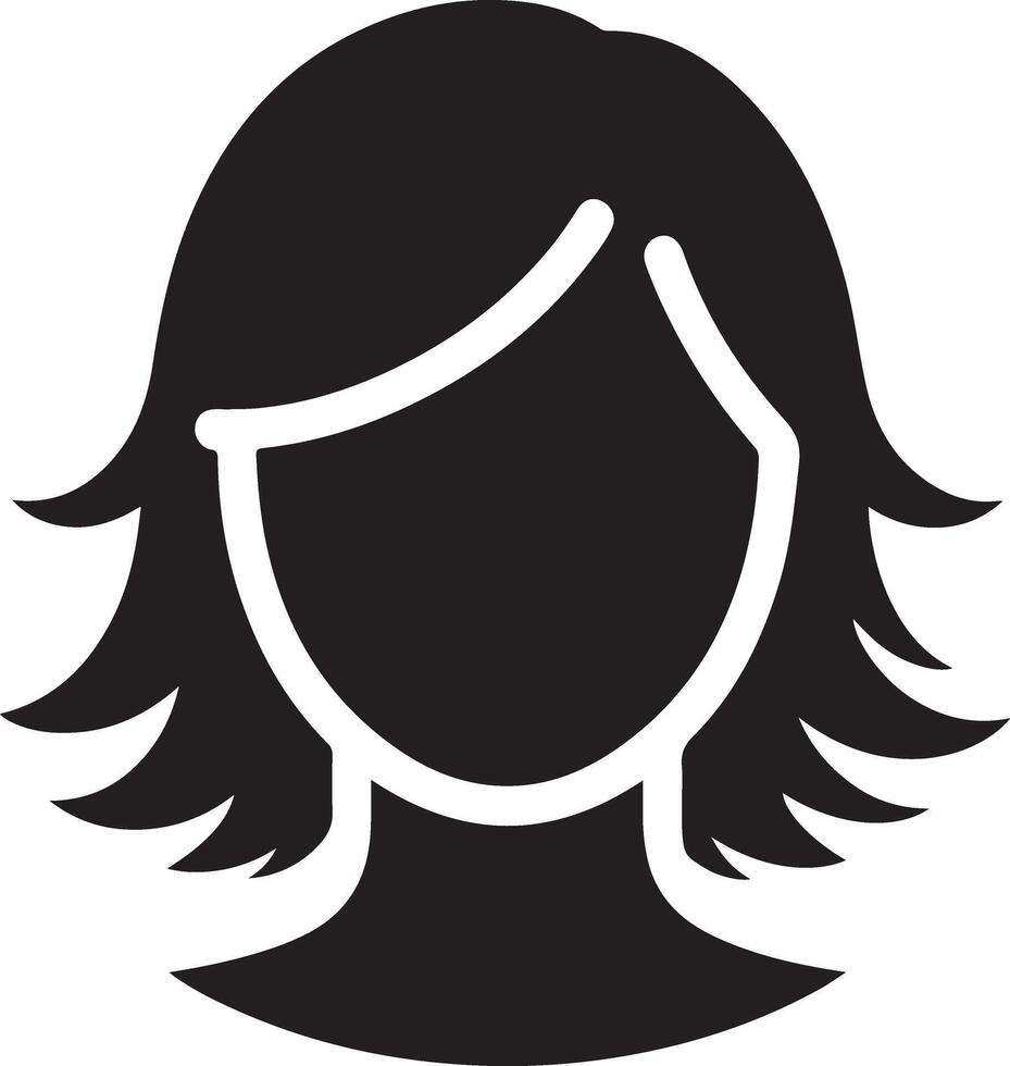 Human head profile black shadow silhouette illustration isolated on white background. Head icon. vector