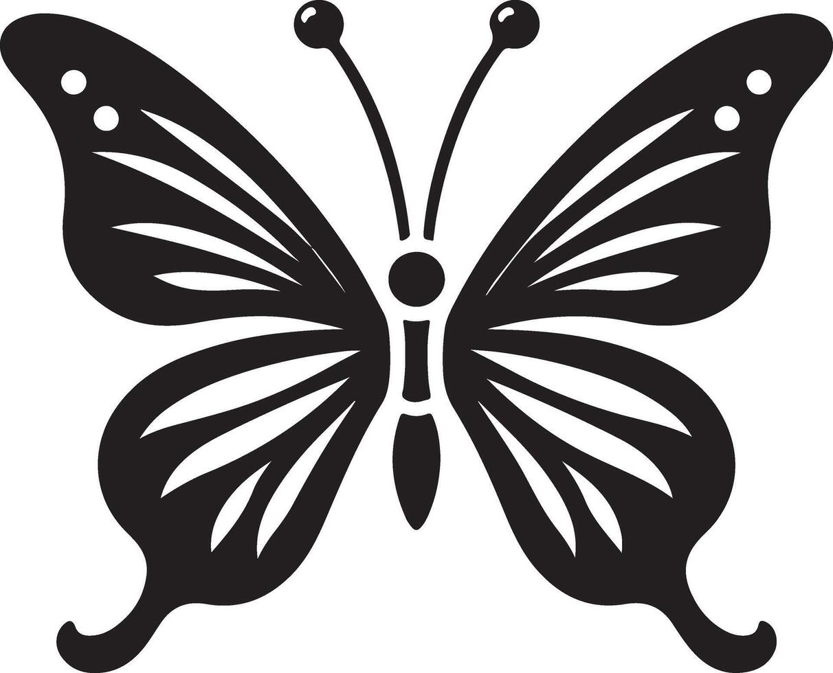 Butterfly icon, Butterfly silhouette on white background vector