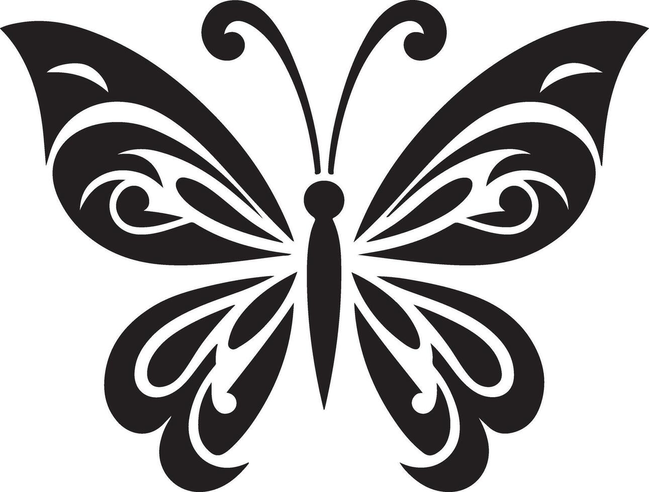 Butterfly icon, Butterfly silhouette on white background vector