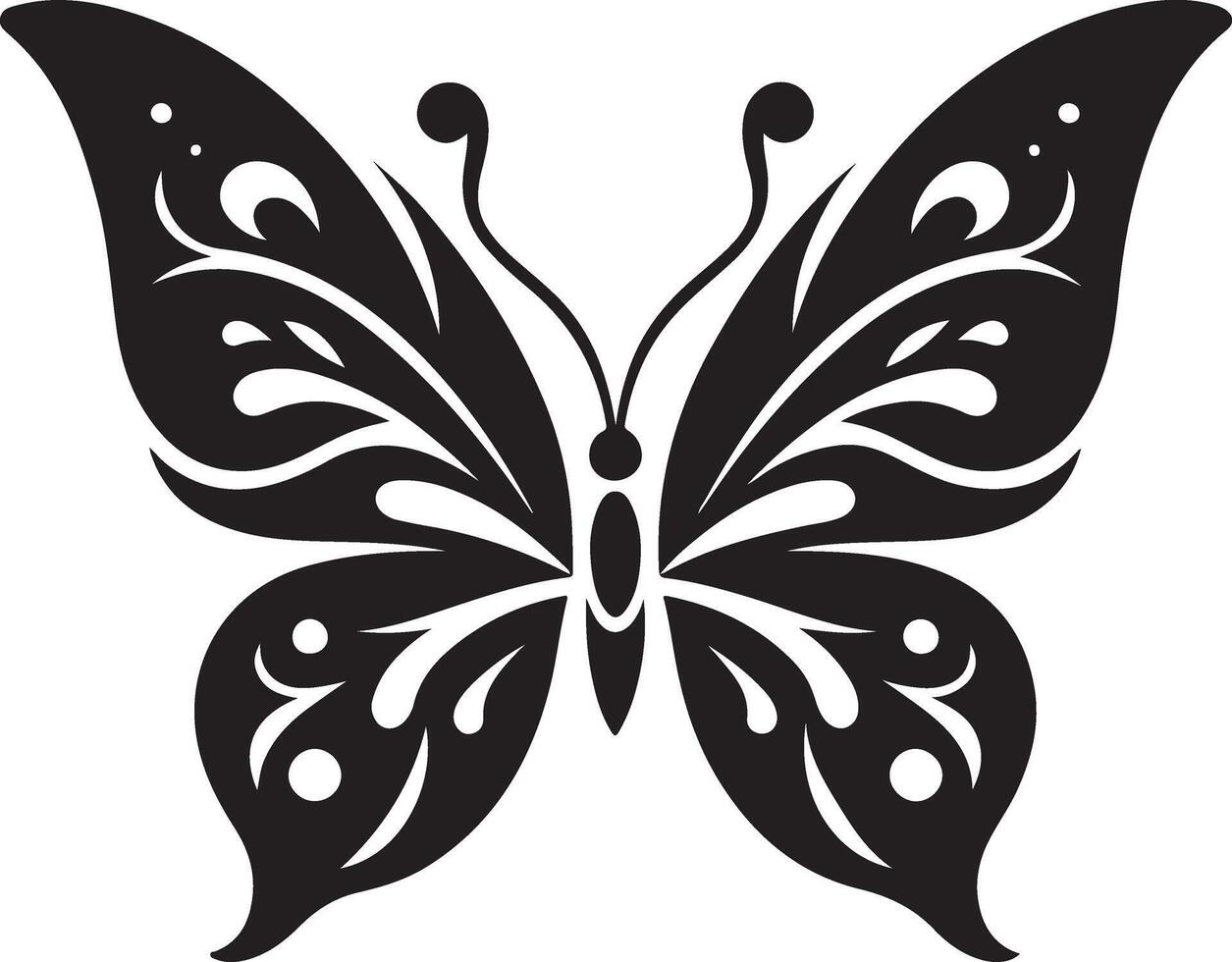 Butterfly icon, Butterfly silhouette on white background vector