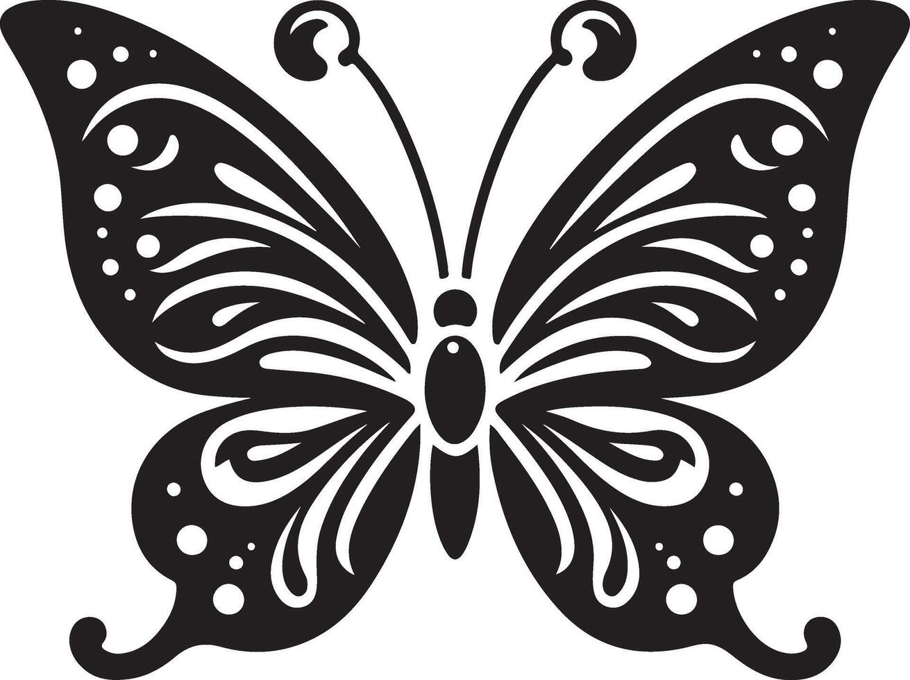 Butterfly icon, Butterfly silhouette on white background vector