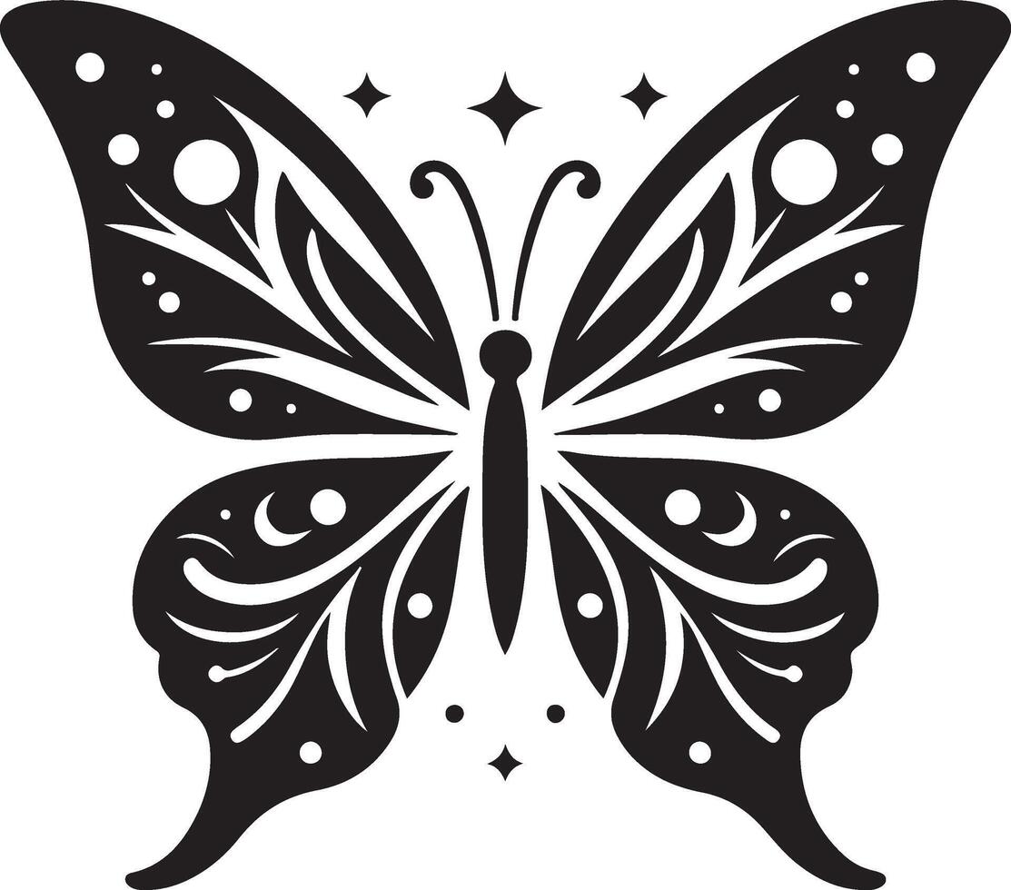Butterfly icon, Butterfly silhouette on white background vector