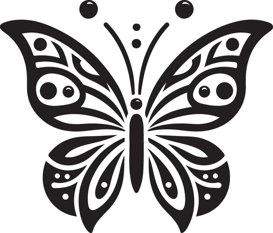 Butterfly icon, Butterfly silhouette on white background vector