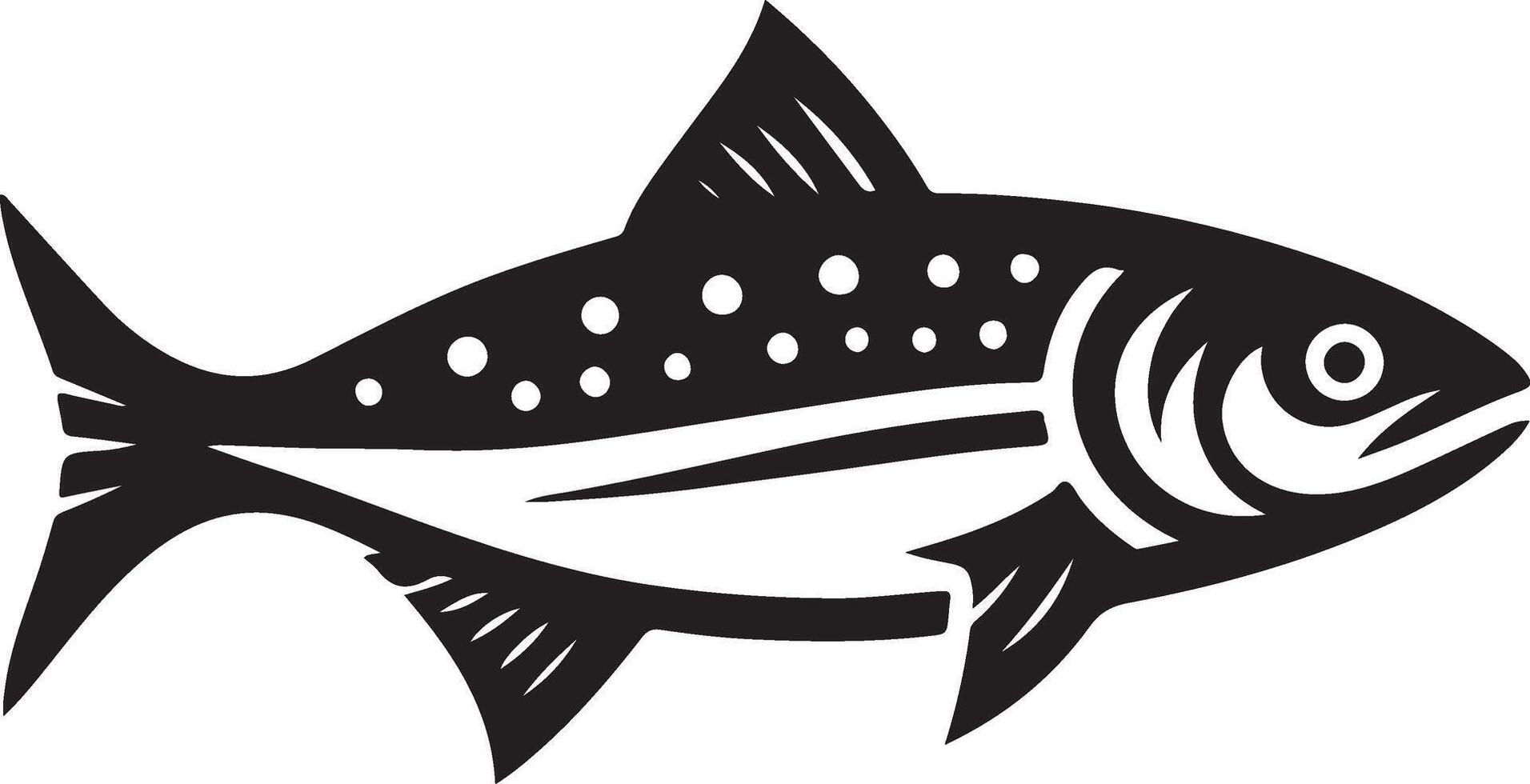 fish silhouette. Fish icon isolated on white background vector