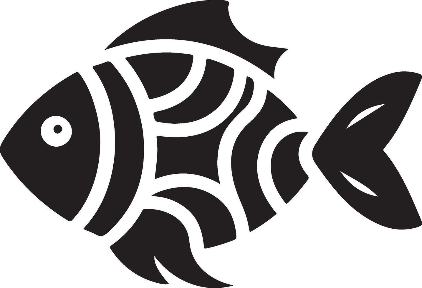 fish silhouette. Fish icon isolated on white background vector