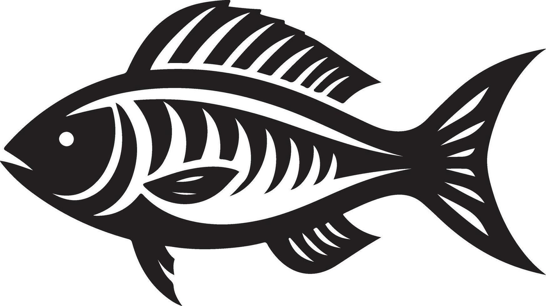 fish silhouette. Fish icon isolated on white background vector