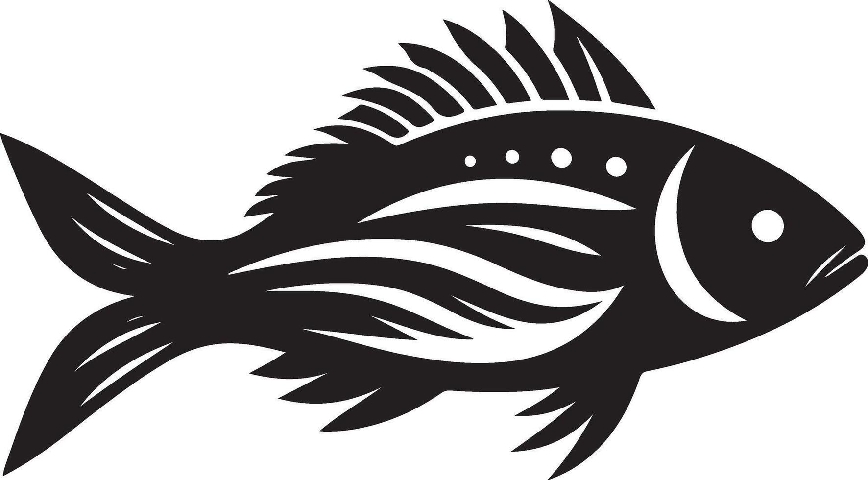 fish silhouette. Fish icon isolated on white background vector