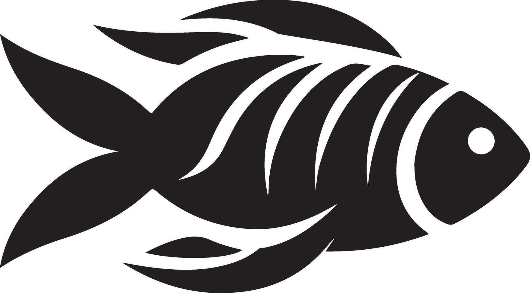 fish silhouette. Fish icon isolated on white background vector