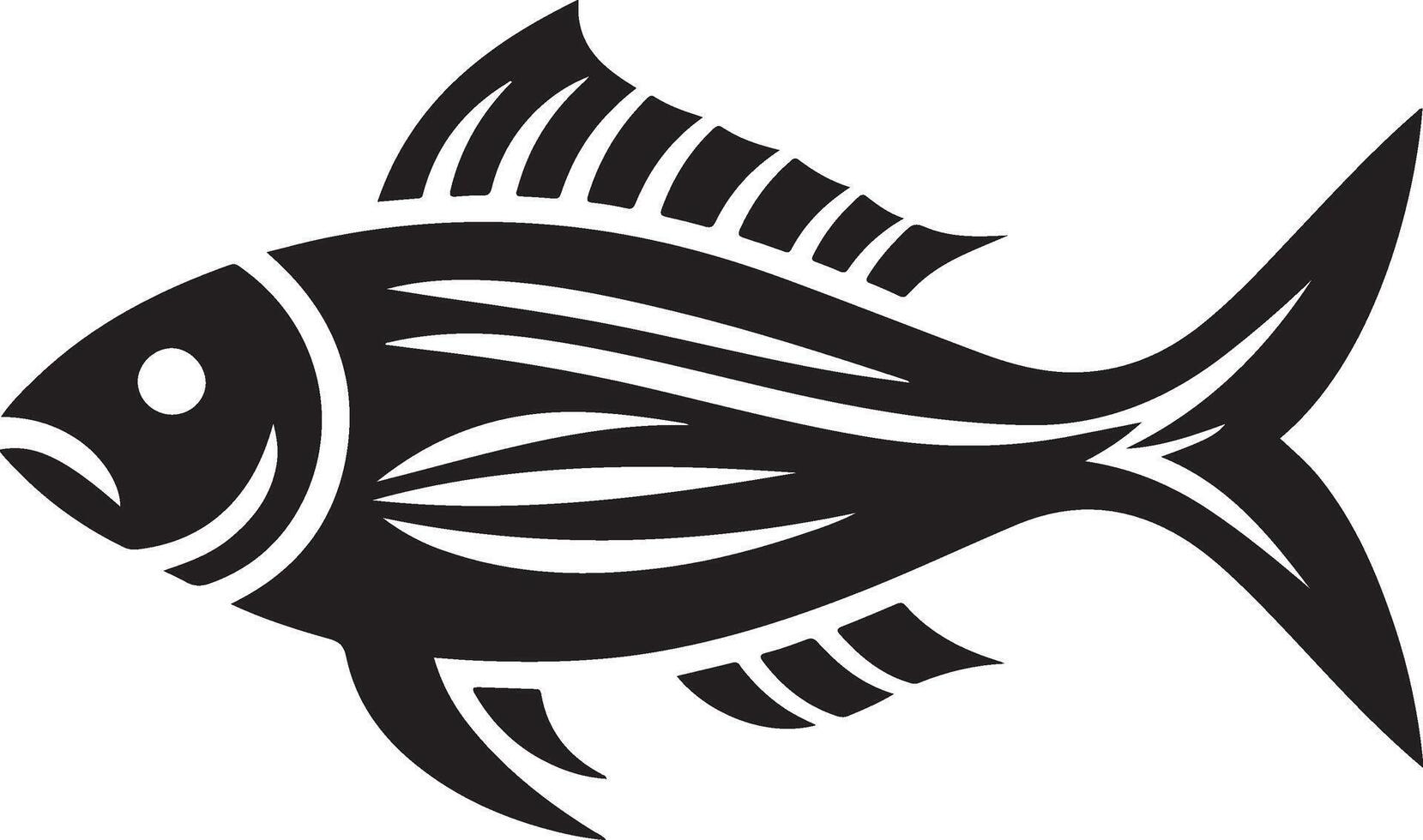 fish silhouette. Fish icon isolated on white background vector