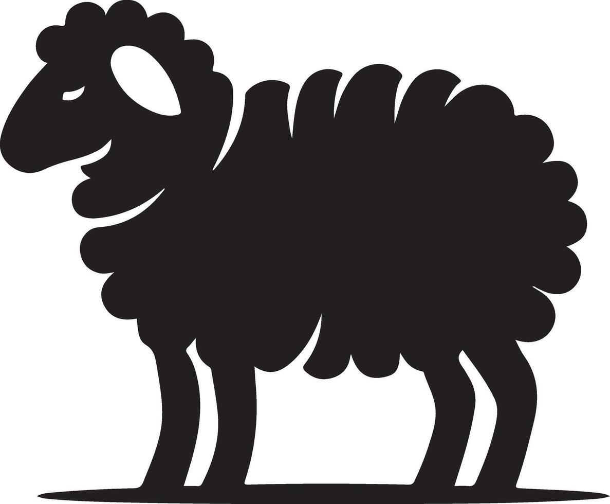 Sheep. Sheep silhouette isolated on white background vector