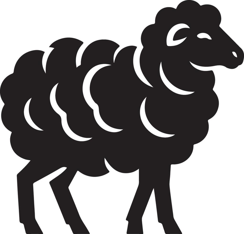 Sheep. Sheep silhouette isolated on white background vector