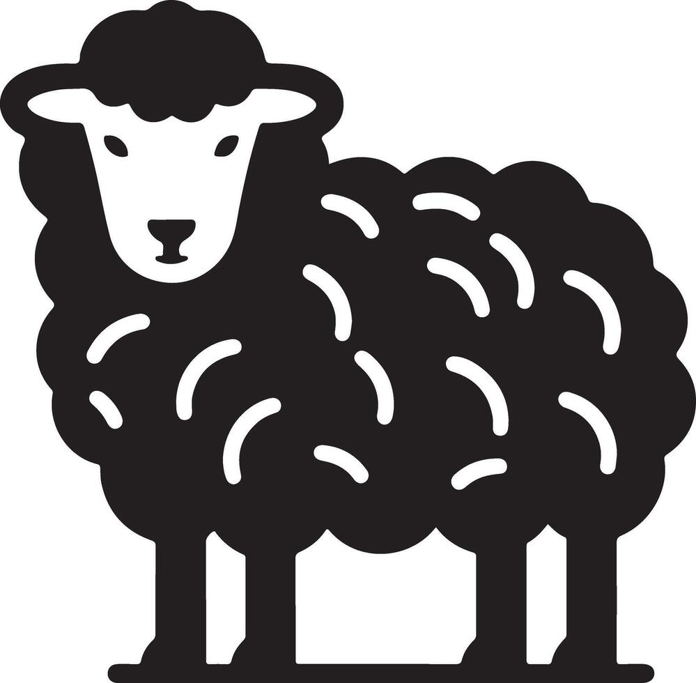 Sheep. Sheep silhouette isolated on white background vector
