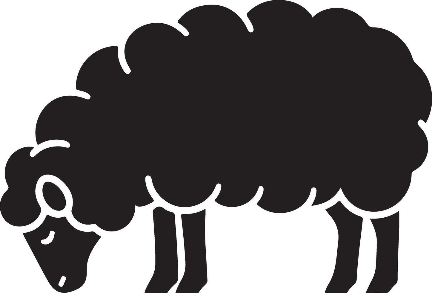 Sheep. Sheep silhouette isolated on white background vector