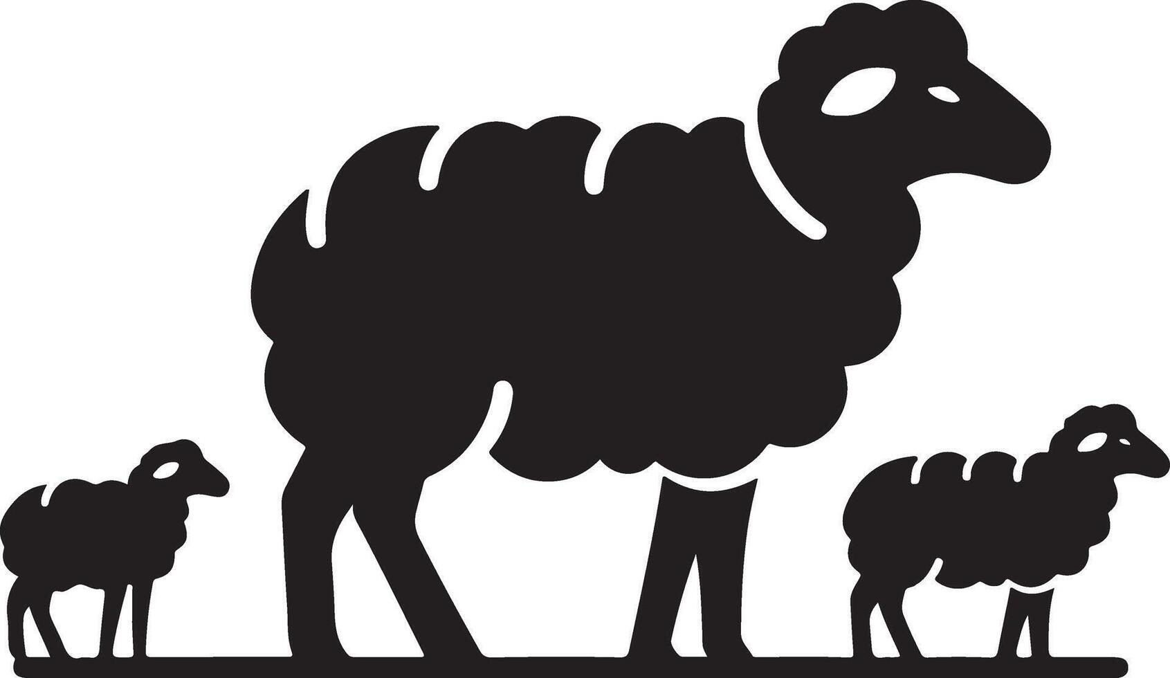 Sheep. Sheep silhouette isolated on white background vector