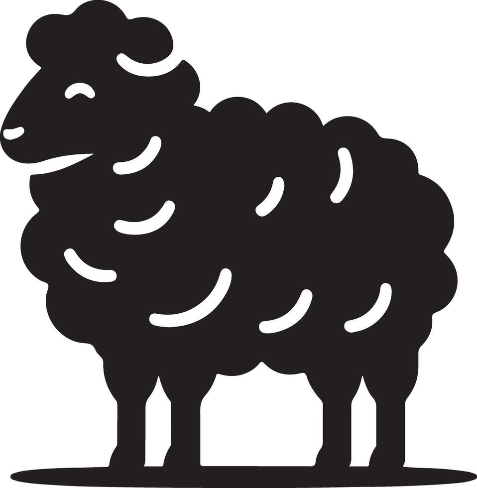 Sheep. Sheep silhouette isolated on white background vector