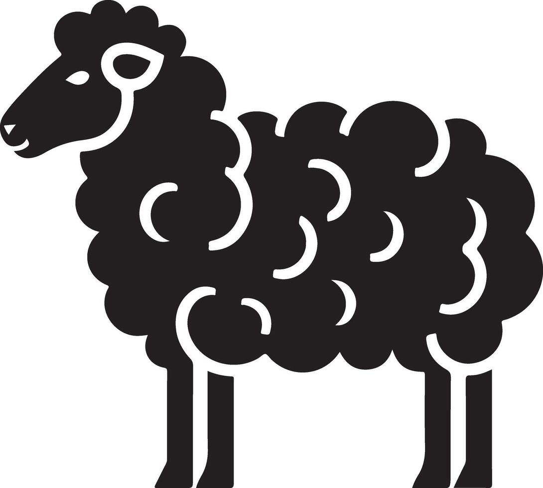 Sheep. Sheep silhouette isolated on white background vector